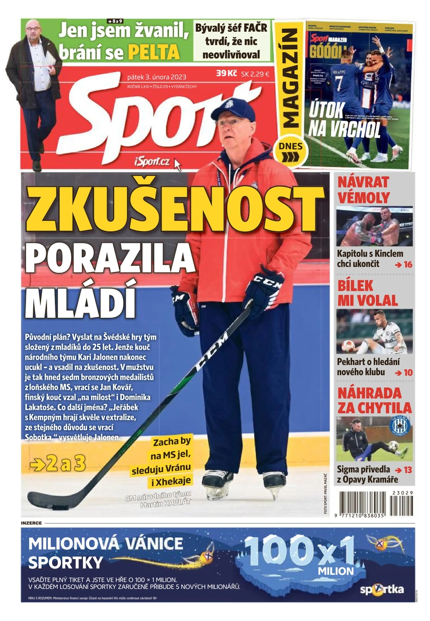 E-magazín Sport - 3.2.2023 - CZECH NEWS CENTER a. s.