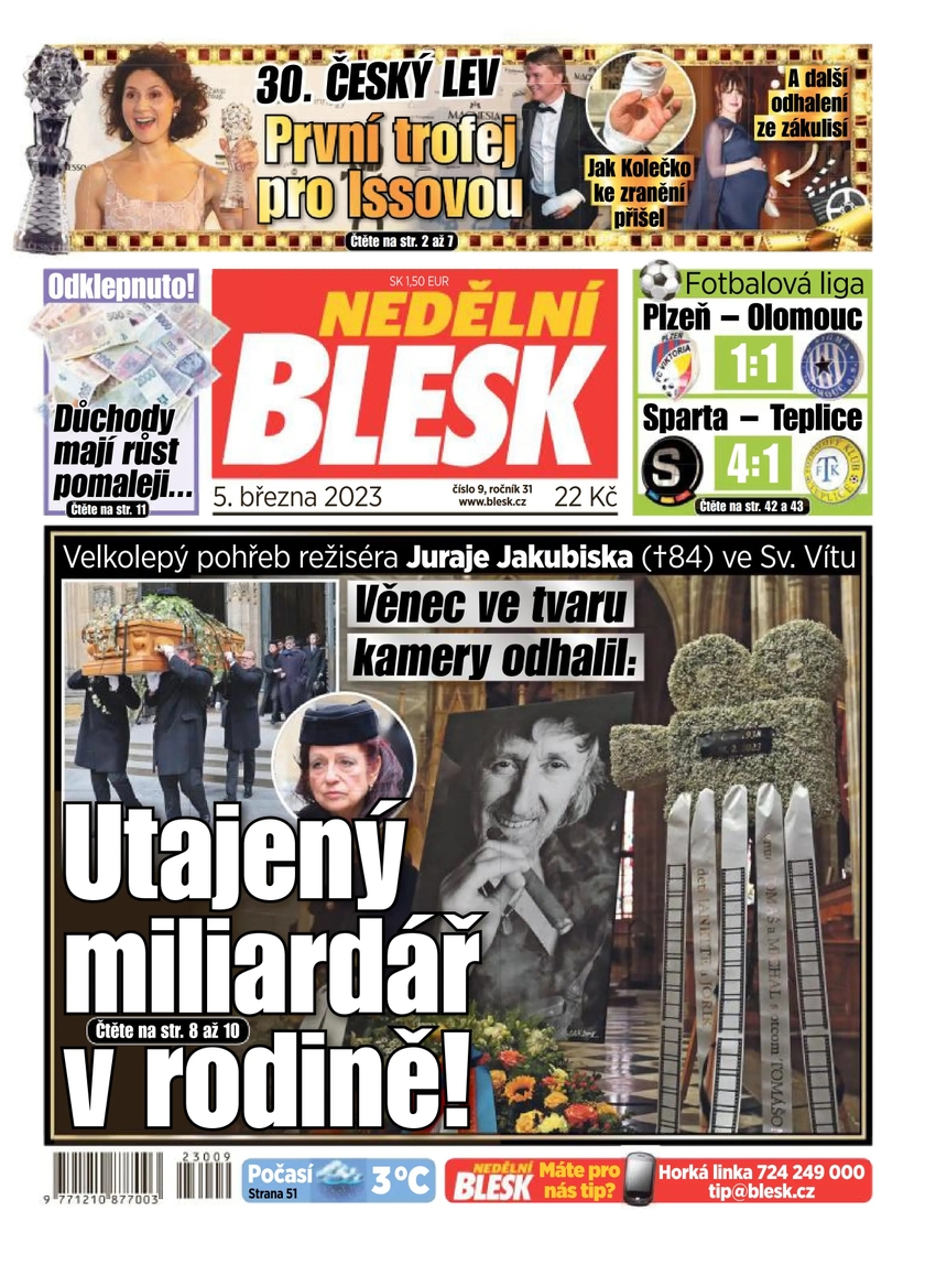 E-magazín NEDĚLNÍ BLESK - 9/2023 - CZECH NEWS CENTER a. s.