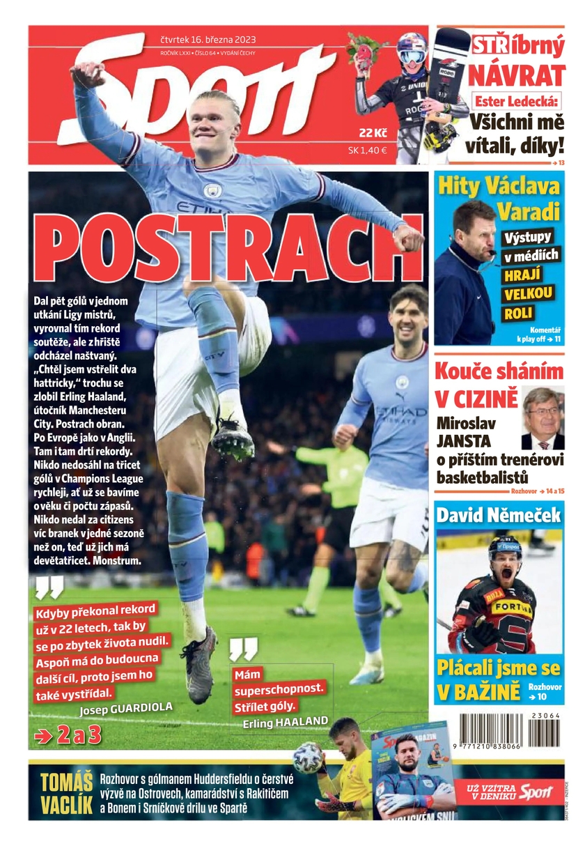 E-magazín Sport - 16.3.2023 - CZECH NEWS CENTER a. s.