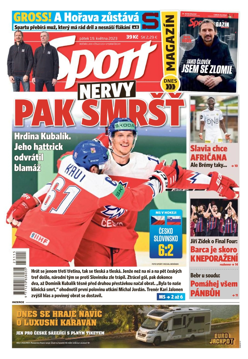 E-magazín Sport - 19.5.2023 - CZECH NEWS CENTER a. s.