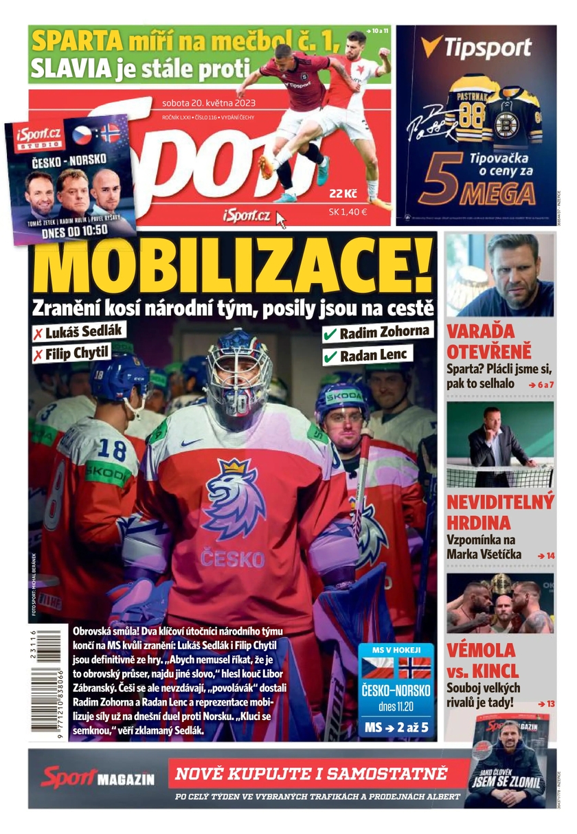 E-magazín Sport - 20.5.2023 - CZECH NEWS CENTER a. s.