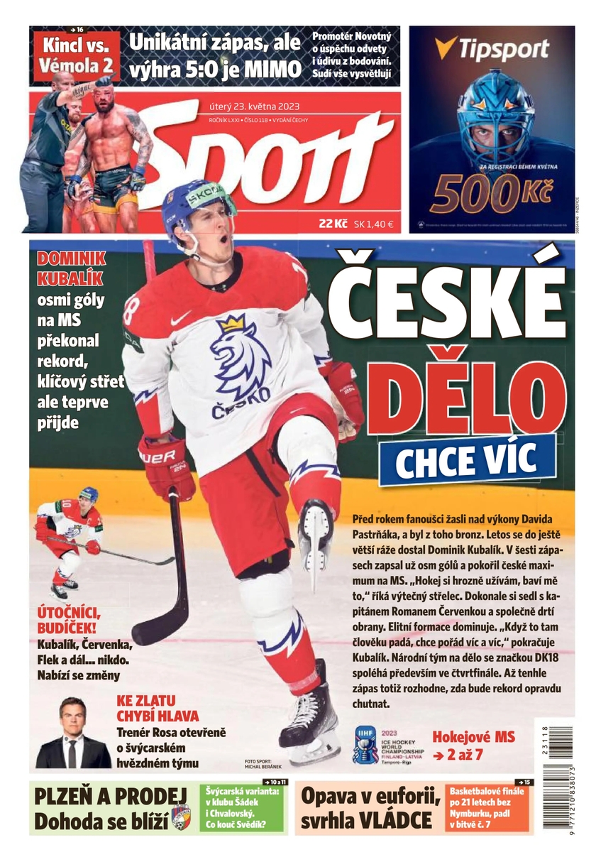 E-magazín Sport - 23.5.2023 - CZECH NEWS CENTER a. s.