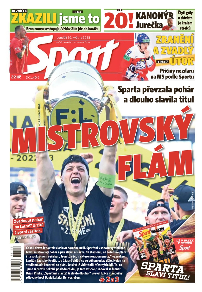 E-magazín Sport - 29.5.2023 - CZECH NEWS CENTER a. s.