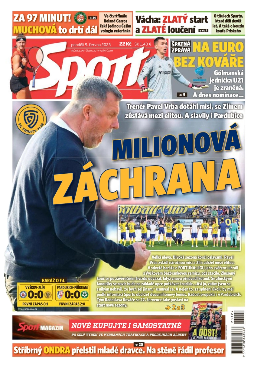 E-magazín Sport - 5.6.2023 - CZECH NEWS CENTER a. s.