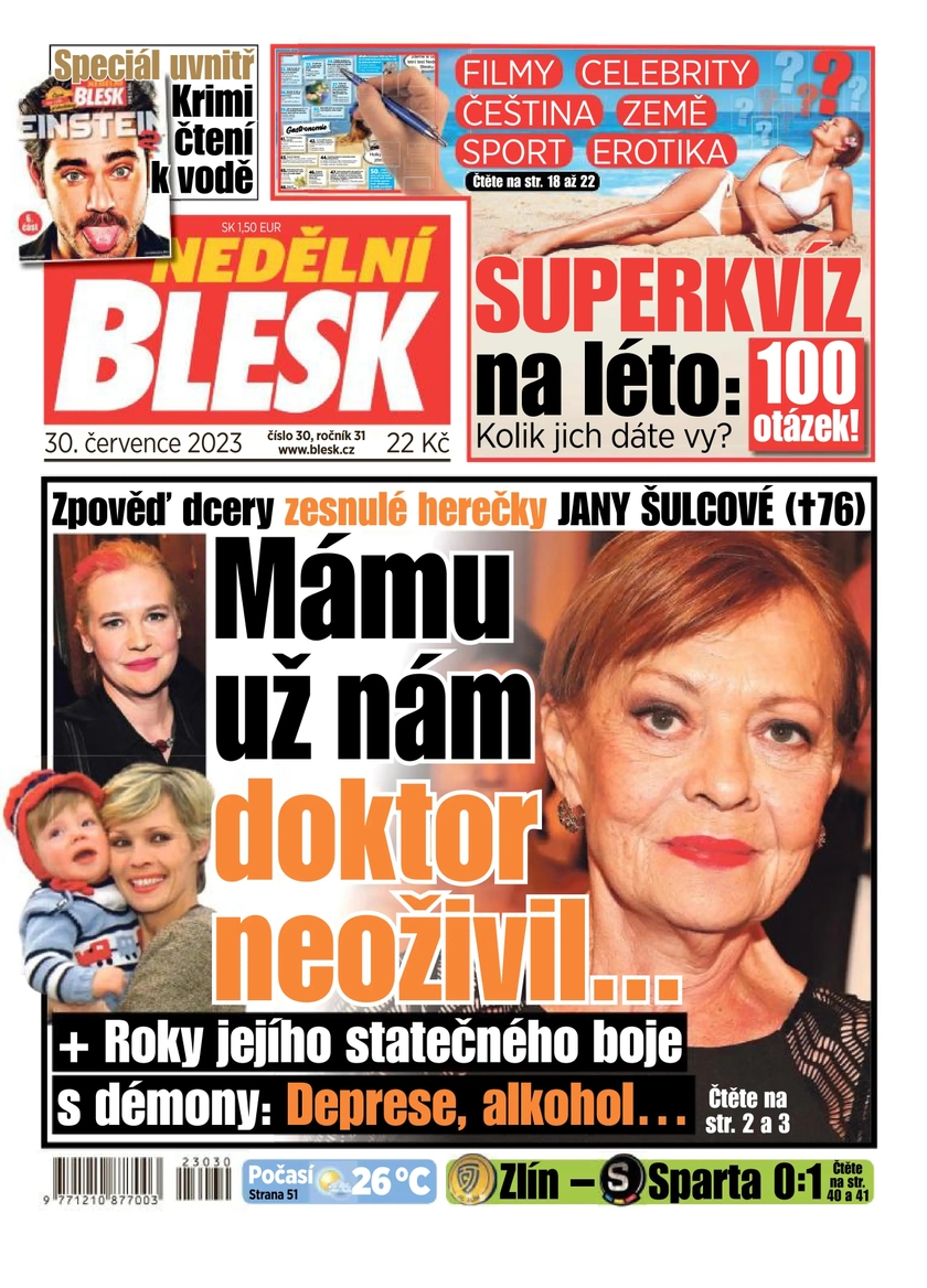 E-magazín NEDĚLNÍ BLESK - 30/2023 - CZECH NEWS CENTER a. s.