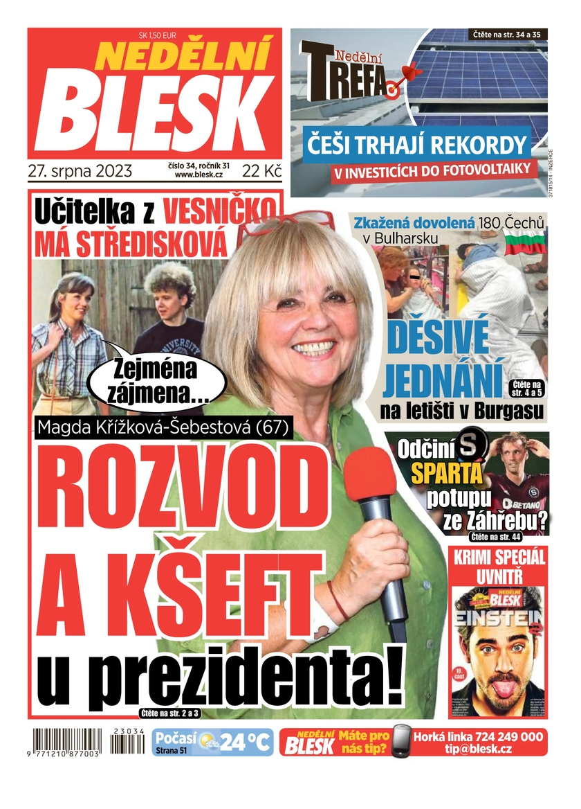 E-magazín NEDĚLNÍ BLESK - 34/2023 - CZECH NEWS CENTER a. s.
