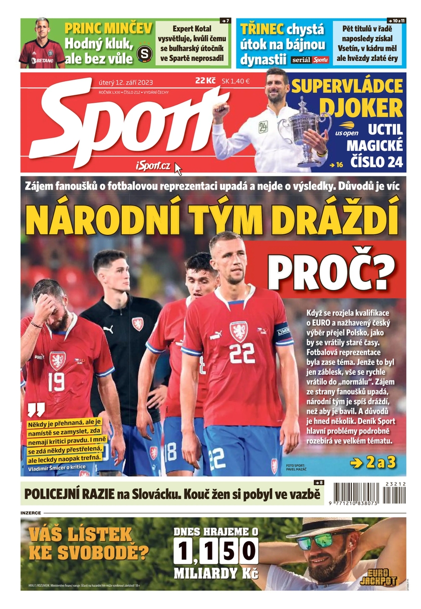 E-magazín Sport - 12.9.2023 - CZECH NEWS CENTER a. s.