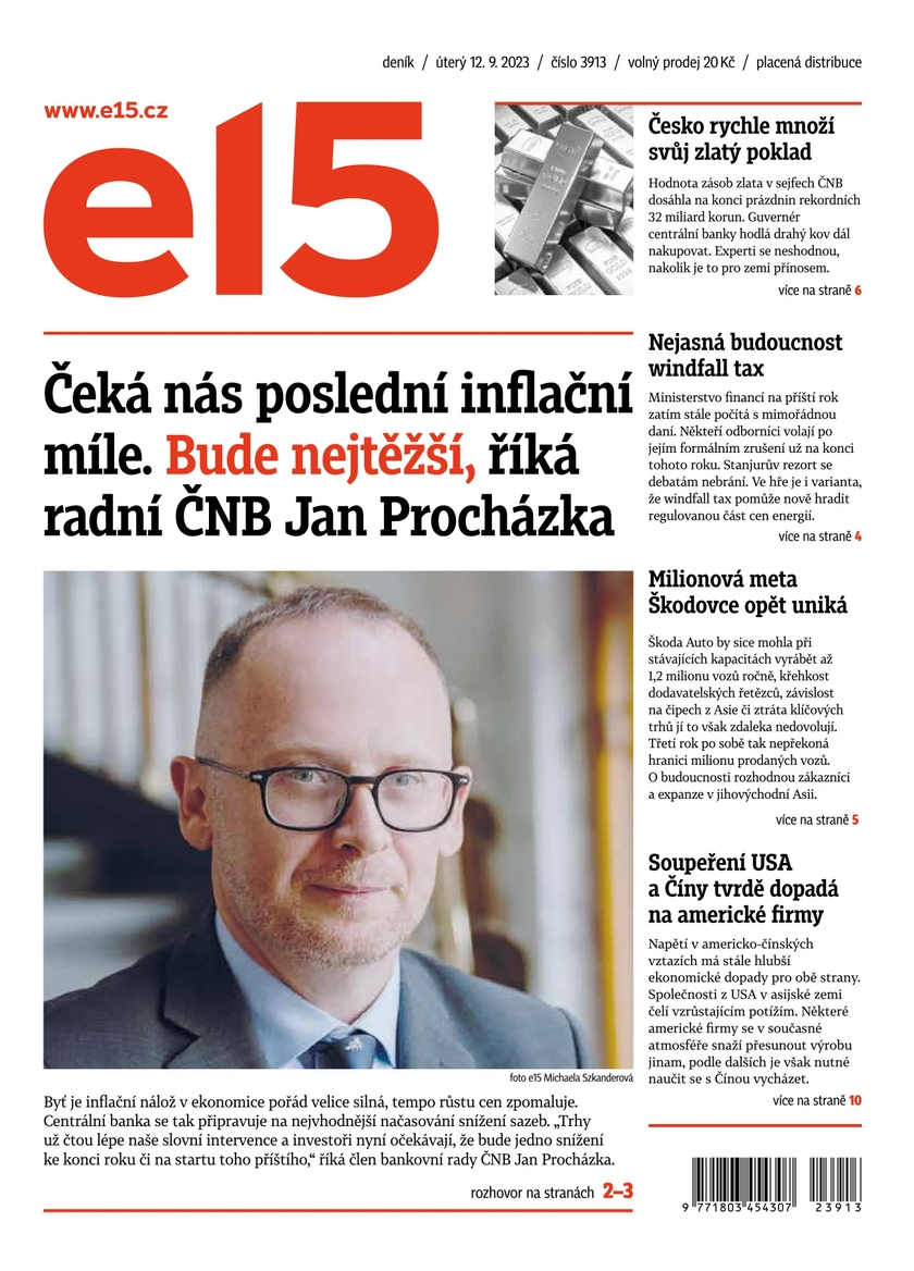 E-magazín e15 - 12.9.2023 - CZECH NEWS CENTER a. s.