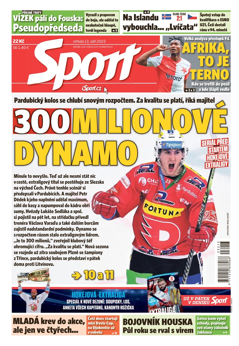 E-magazín Sport - 13.9.2023 - CZECH NEWS CENTER a. s.