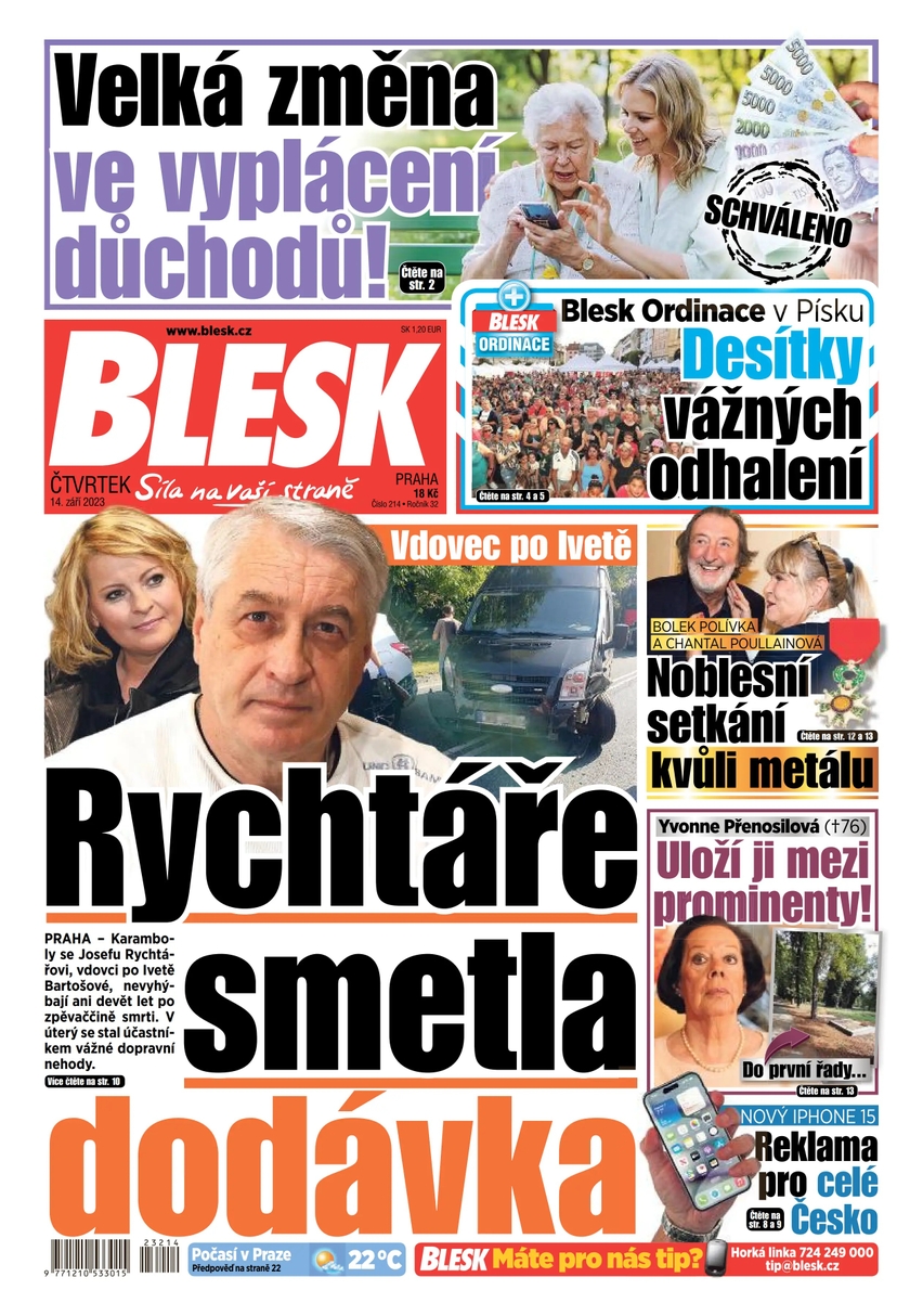 E-magazín BLESK - 14.9.2023 - CZECH NEWS CENTER a. s.