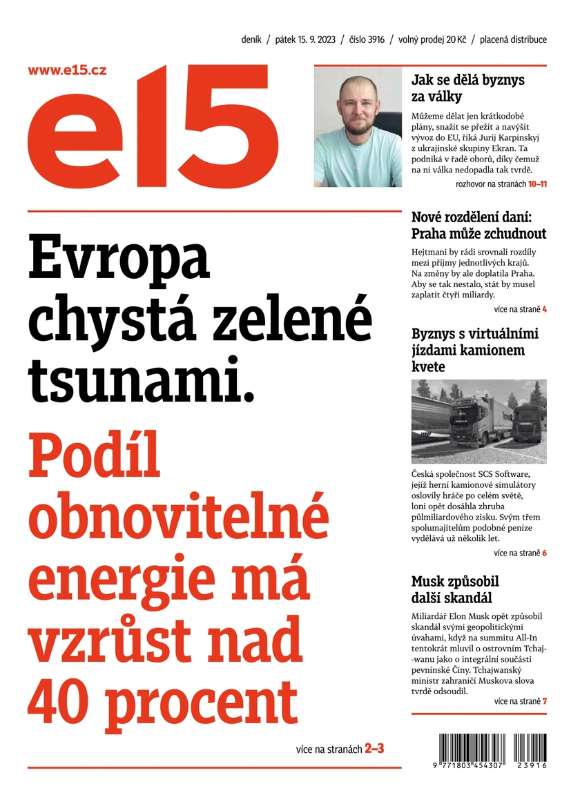 E-magazín e15 - 15.9.2023 - CZECH NEWS CENTER a. s.