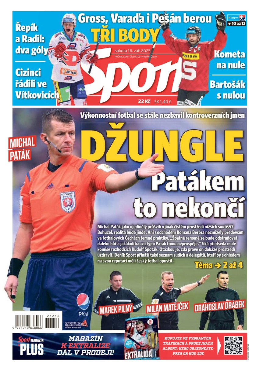 E-magazín Sport - 16.9.2023 - CZECH NEWS CENTER a. s.