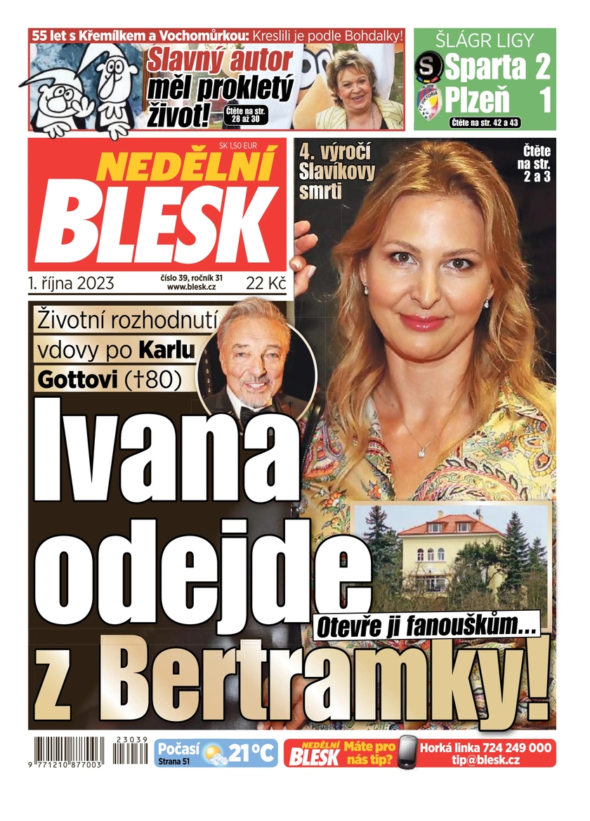 E-magazín NEDĚLNÍ BLESK - 39/2023 - CZECH NEWS CENTER a. s.