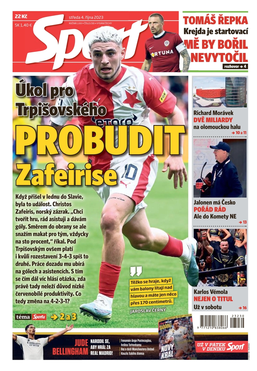 E-magazín Sport - 4.10.2023 - CZECH NEWS CENTER a. s.