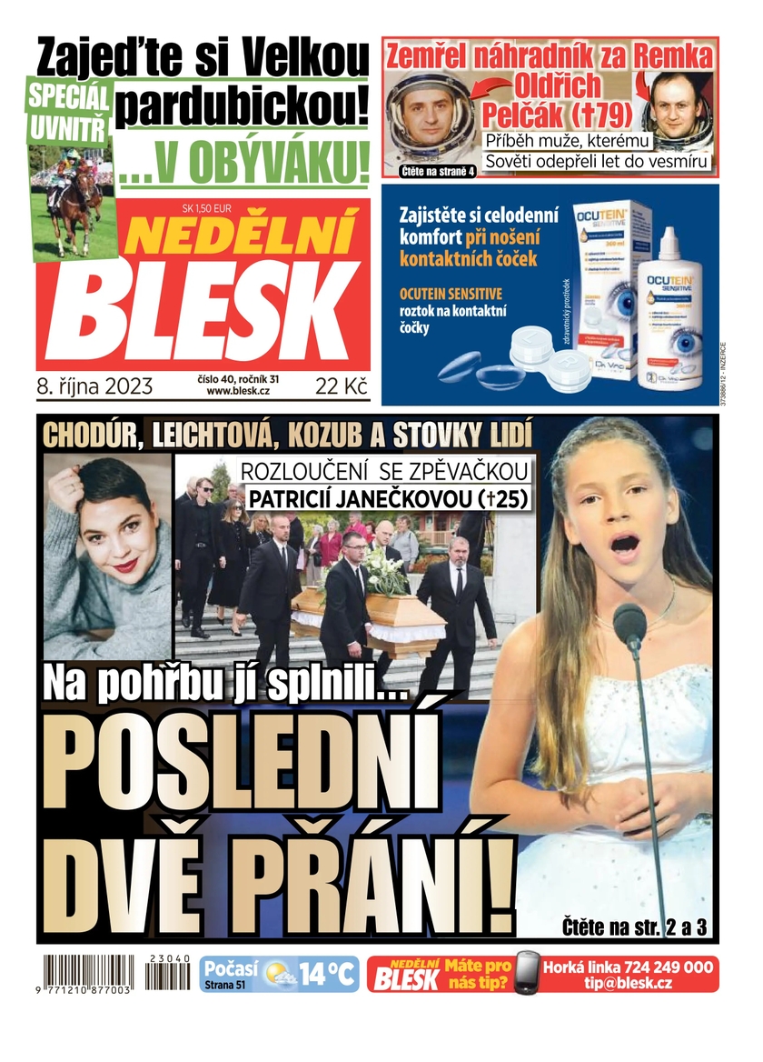 E-magazín NEDĚLNÍ BLESK - 40/2023 - CZECH NEWS CENTER a. s.