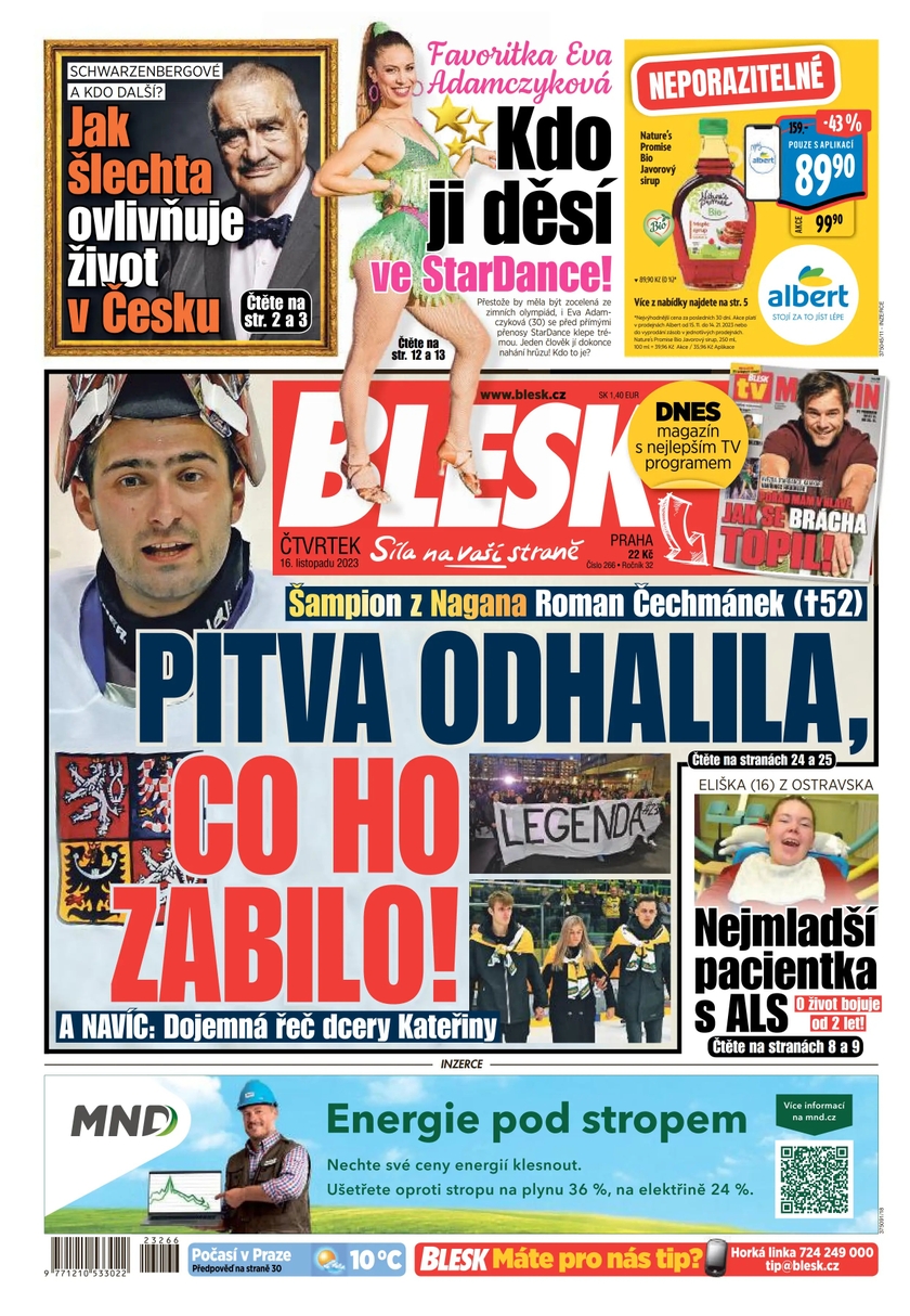 E-magazín BLESK - 16.11.2023 - CZECH NEWS CENTER a. s.