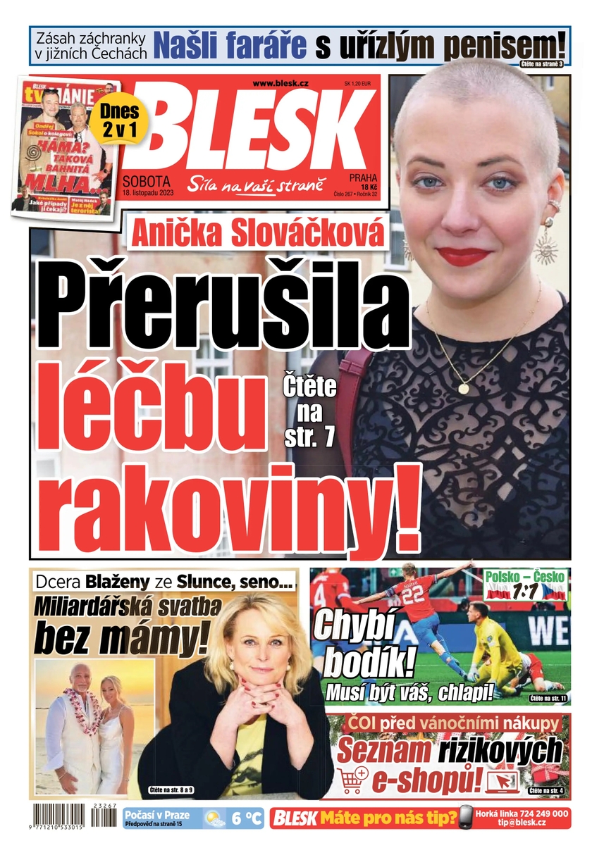 E-magazín BLESK - 18.11.2023 - CZECH NEWS CENTER a. s.
