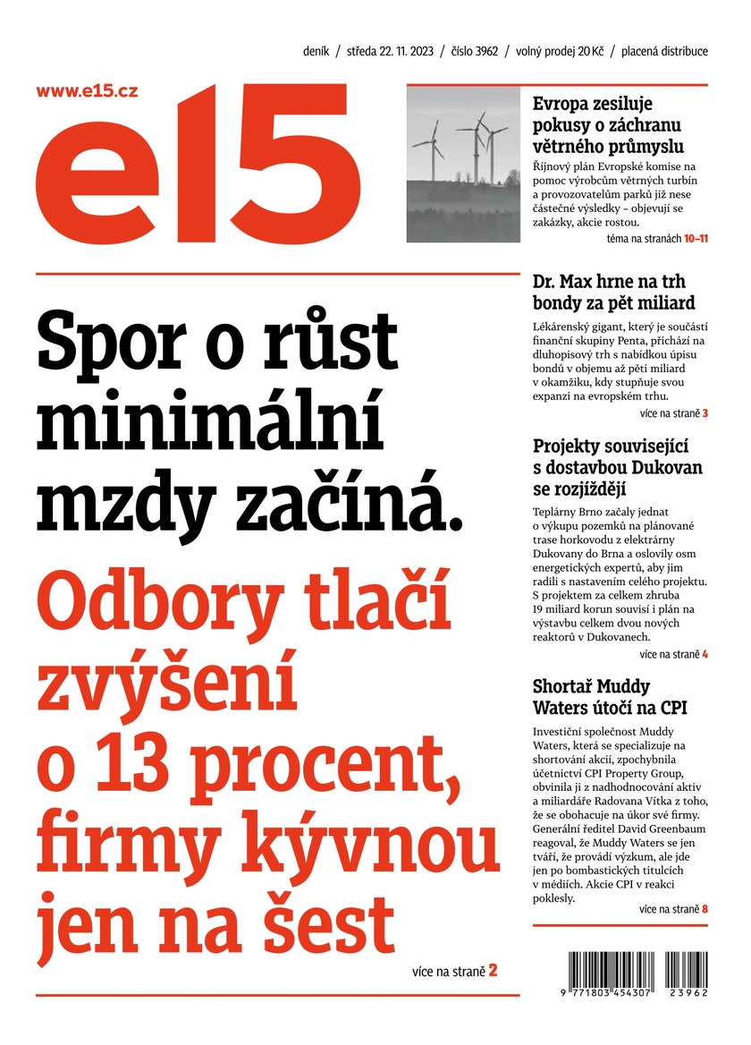 E-magazín e15 - 22.11.2023 - CZECH NEWS CENTER a. s.