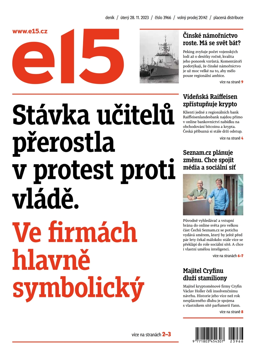 E-magazín e15 - 28.11.2023 - CZECH NEWS CENTER a. s.