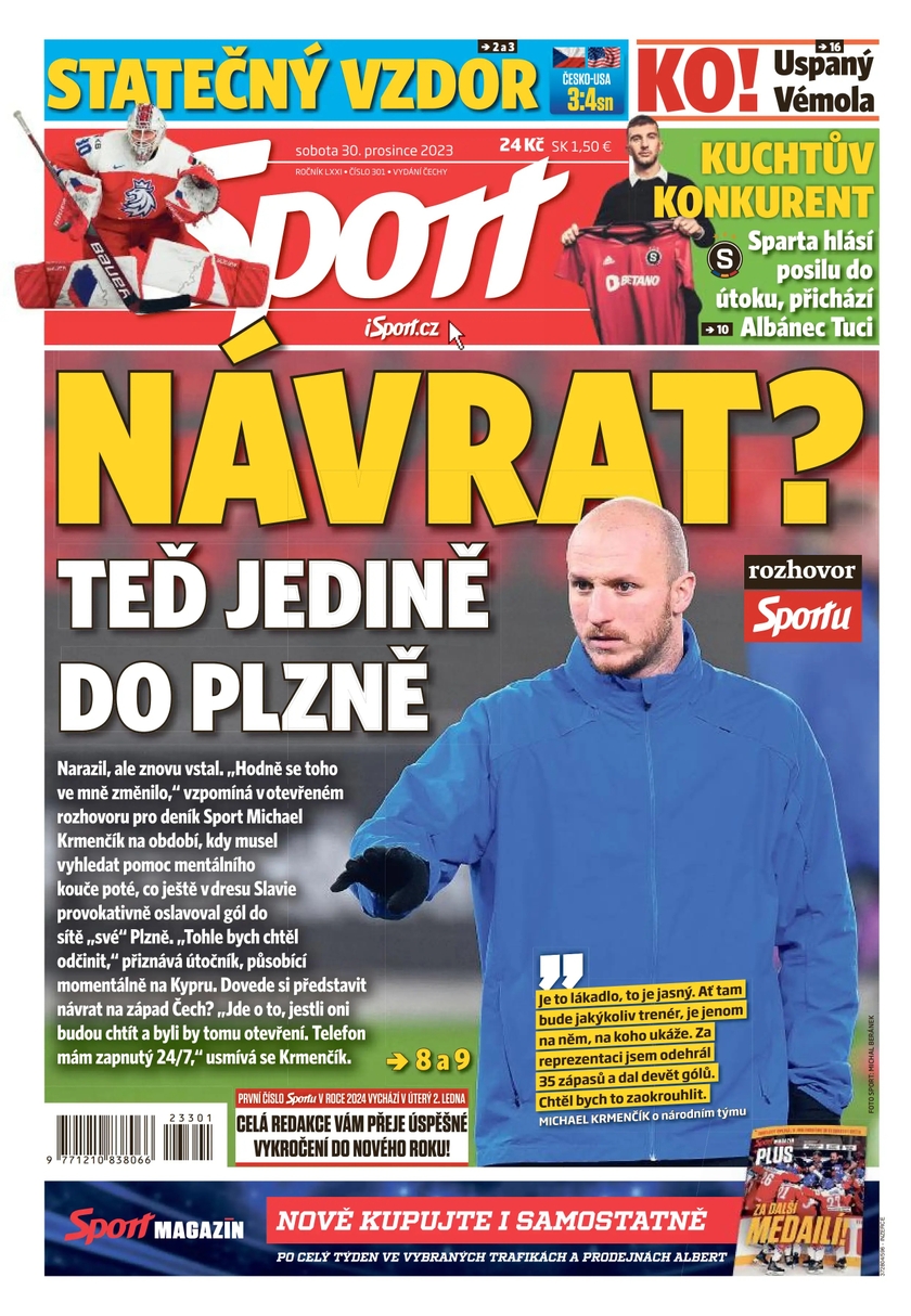 E-magazín Sport - 30.12.2023 - CZECH NEWS CENTER a. s.