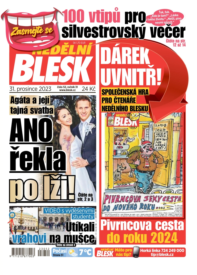 E-magazín NEDĚLNÍ BLESK - 52/2023 - CZECH NEWS CENTER a. s.