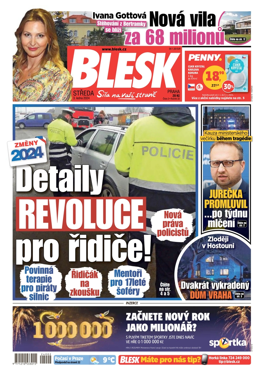 E-magazín BLESK - 3.1.2024 - CZECH NEWS CENTER a. s.