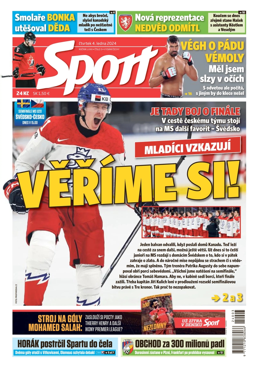 E-magazín Sport - 4.1.2024 - CZECH NEWS CENTER a. s.