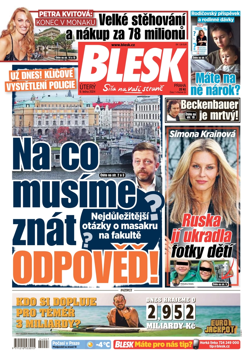 E-magazín BLESK - 9.1.2024 - CZECH NEWS CENTER a. s.