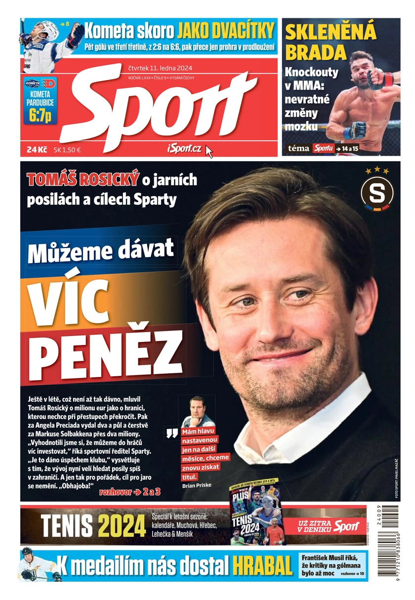 E-magazín Sport - 11.1.2024 - CZECH NEWS CENTER a. s.