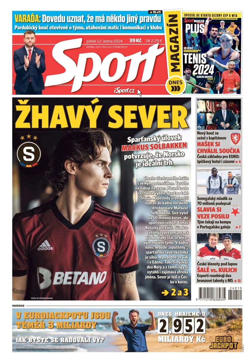 E-magazín Sport - 12.1.2024 - CZECH NEWS CENTER a. s.