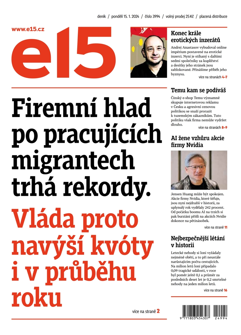E-magazín e15 - 15.1.2024 - CZECH NEWS CENTER a. s.