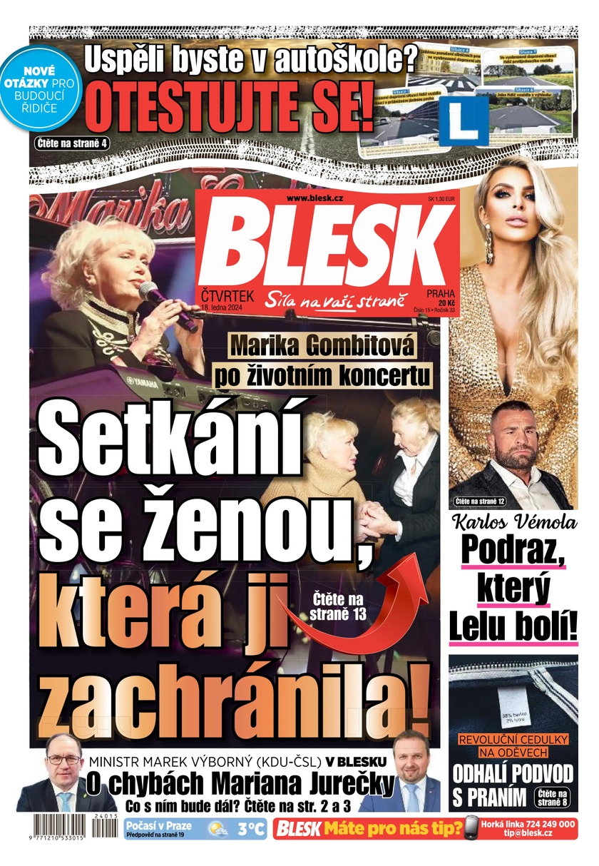 E-magazín BLESK - 18.1.2024 - CZECH NEWS CENTER a. s.
