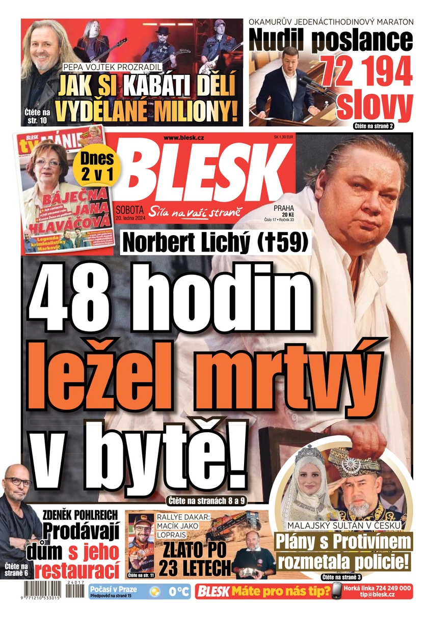 E-magazín BLESK - 20.1.2024 - CZECH NEWS CENTER a. s.