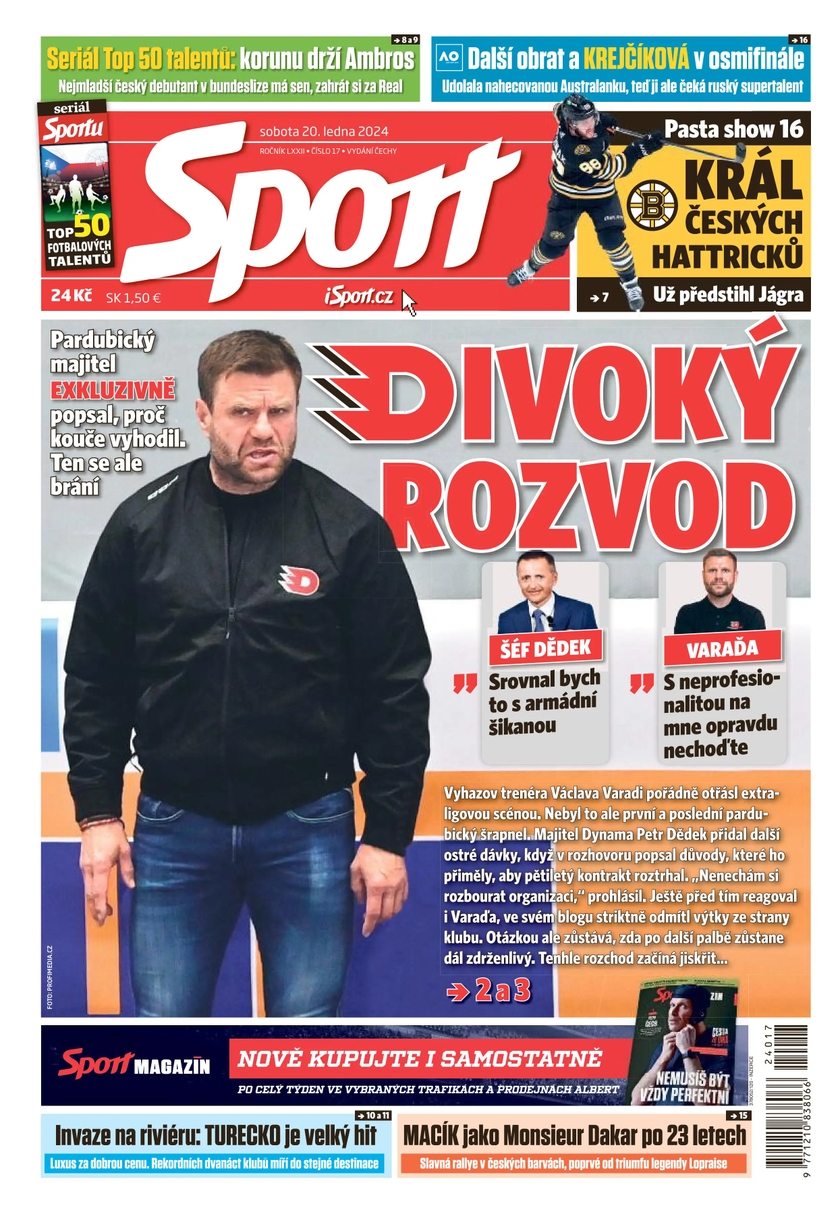 E-magazín Sport - 20.1.2024 - CZECH NEWS CENTER a. s.