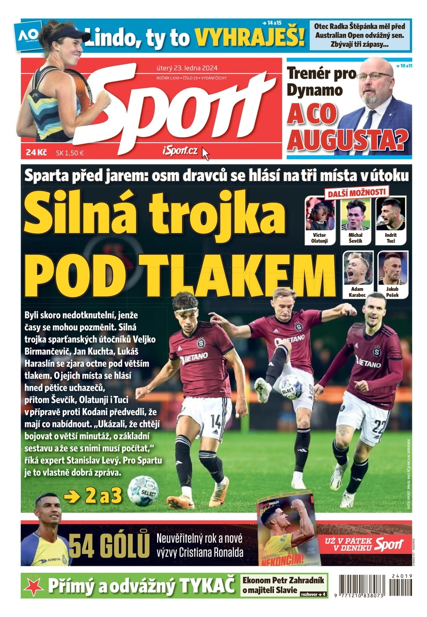 E-magazín Sport - 23.1.2024 - CZECH NEWS CENTER a. s.