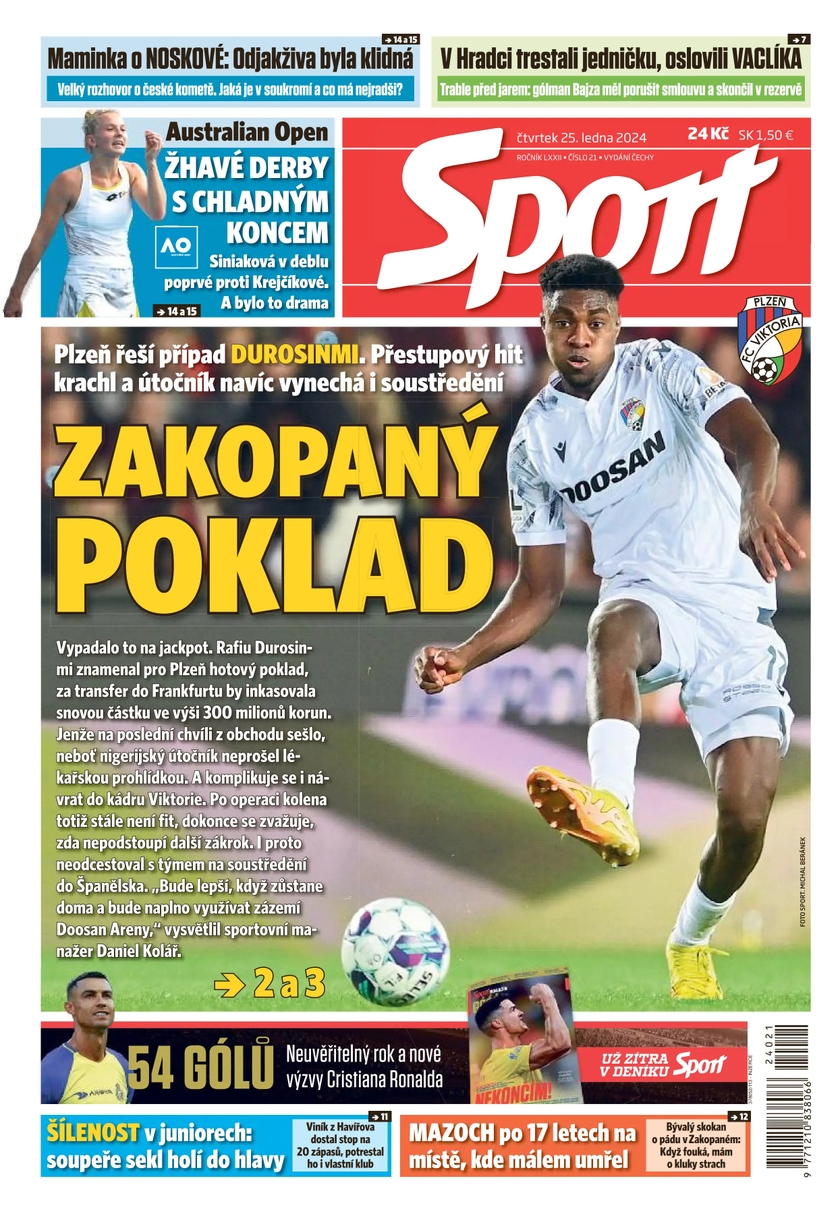 E-magazín Sport - 25.1.2024 - CZECH NEWS CENTER a. s.