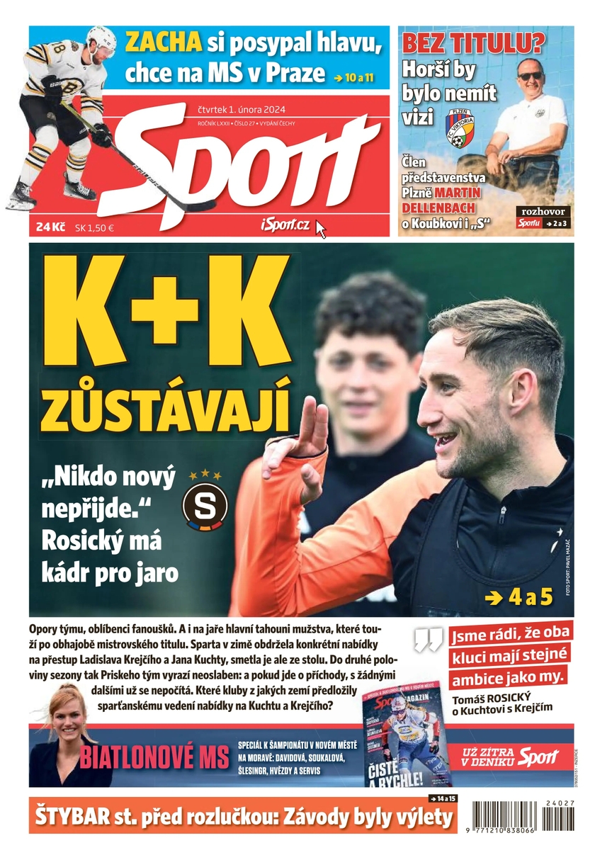E-magazín Sport - 1.2.2024 - CZECH NEWS CENTER a. s.