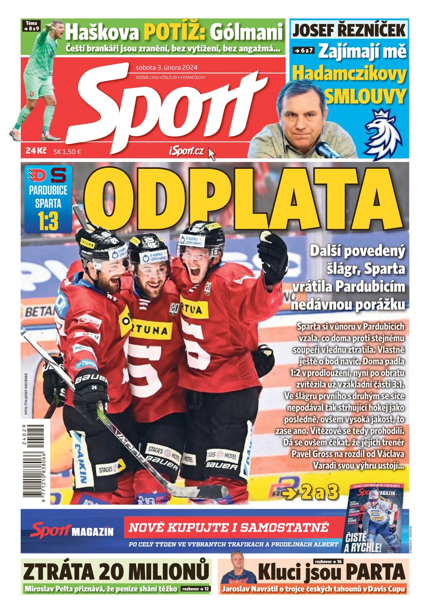 E-magazín Sport - 3.2.2024 - CZECH NEWS CENTER a. s.