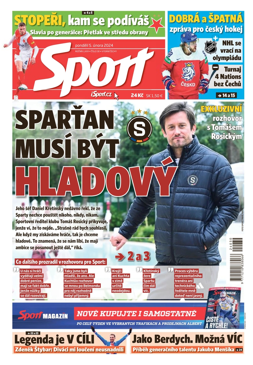 E-magazín Sport - 5.2.2024 - CZECH NEWS CENTER a. s.