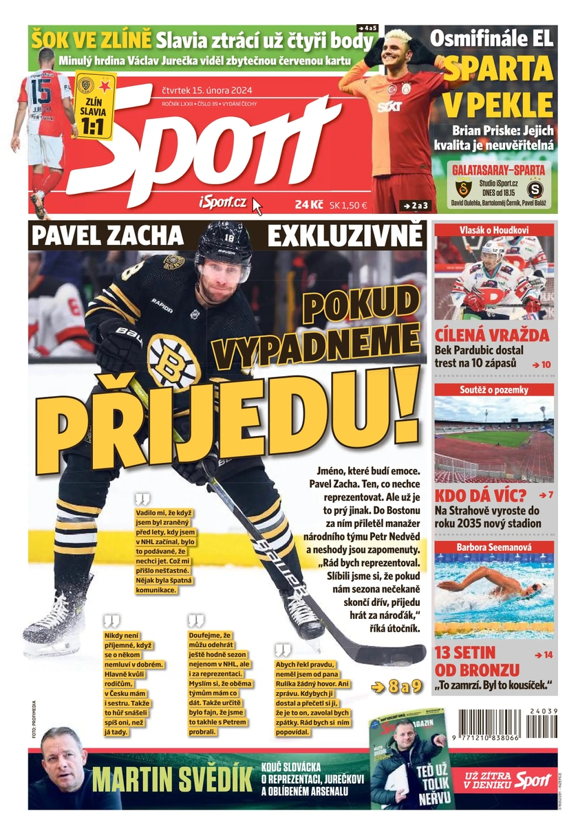 E-magazín Sport - 15.2.2024 - CZECH NEWS CENTER a. s.