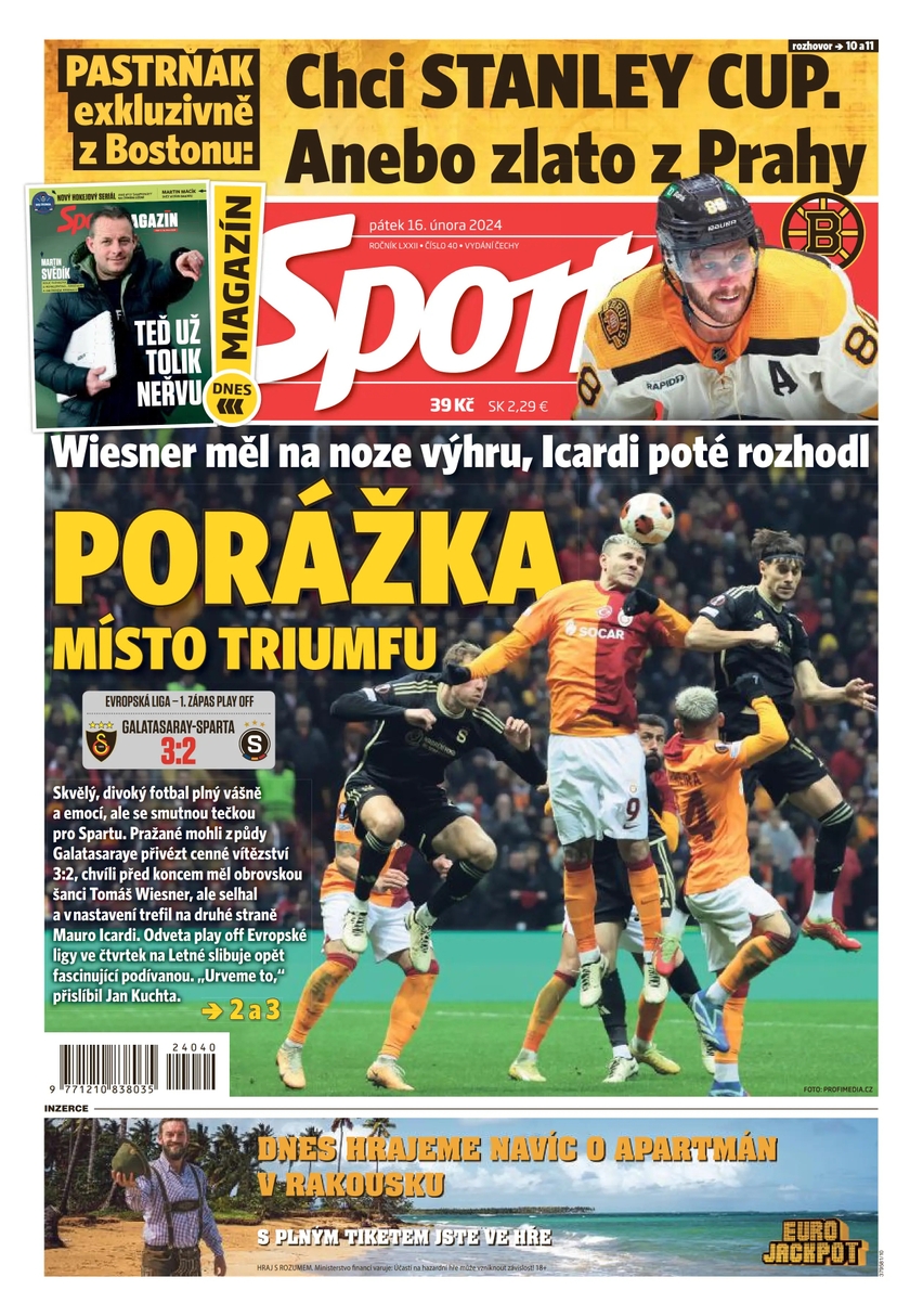 E-magazín Sport - 16.2.2024 - CZECH NEWS CENTER a. s.