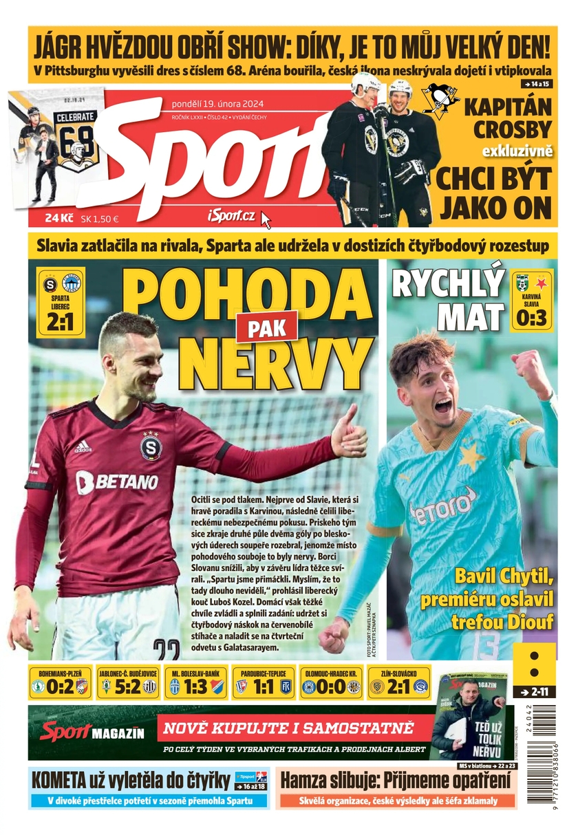 E-magazín Sport - 19.2.2024 - CZECH NEWS CENTER a. s.