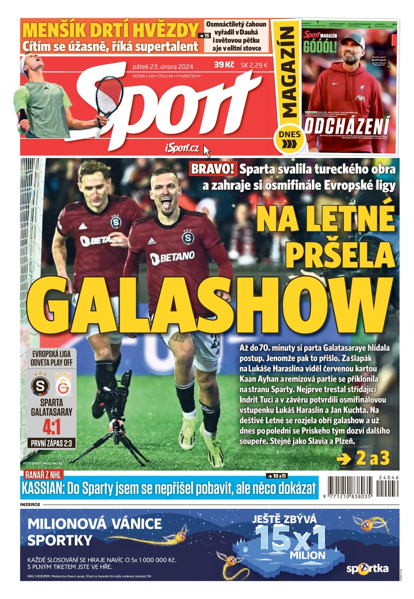 E-magazín Sport - 23.2.2024 - CZECH NEWS CENTER a. s.