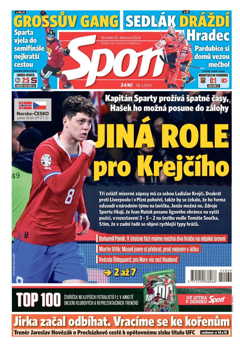 E-magazín Sport - 21.3.2024 - CZECH NEWS CENTER a. s.