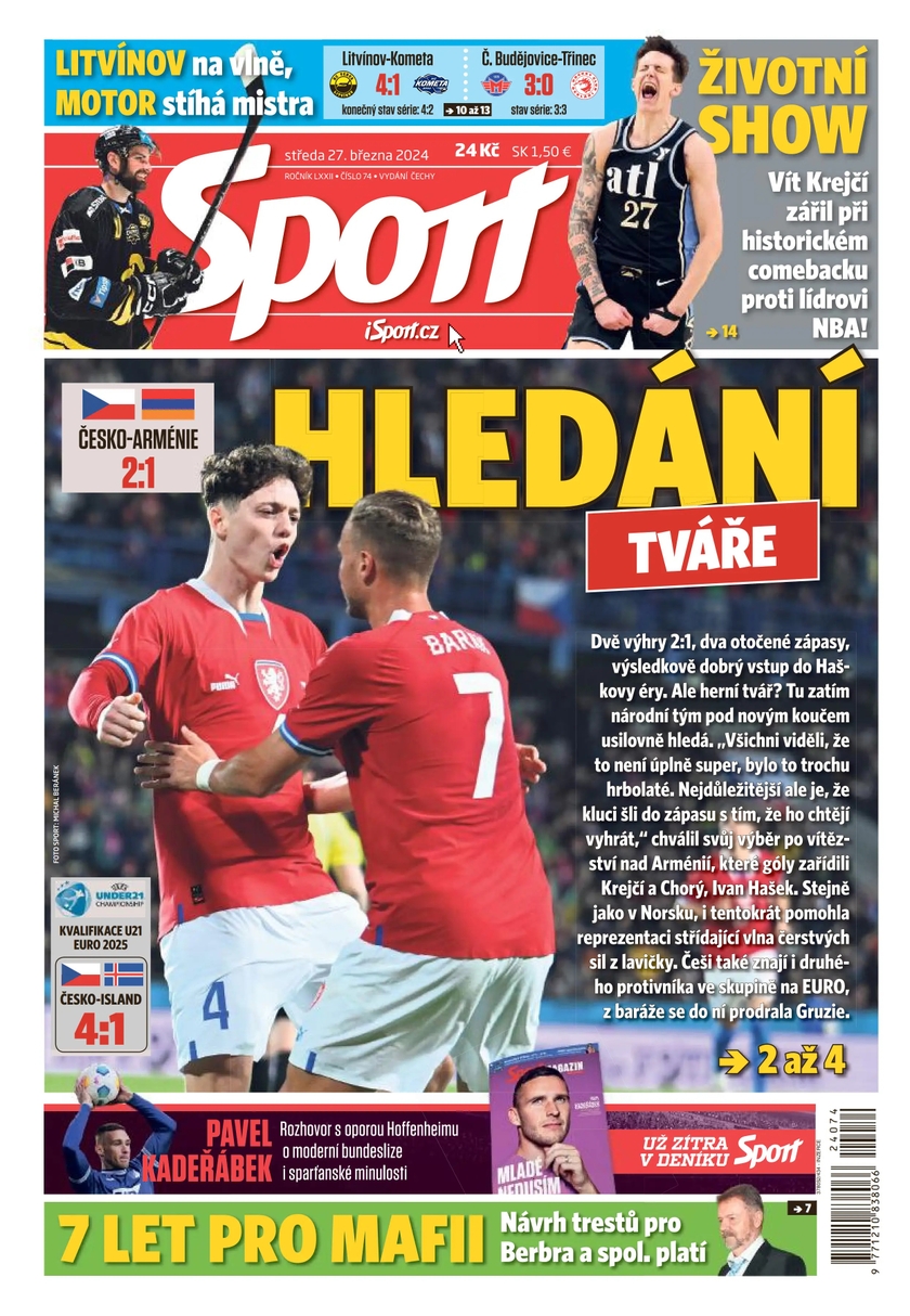 E-magazín Sport - 27.3.2024 - CZECH NEWS CENTER a. s.