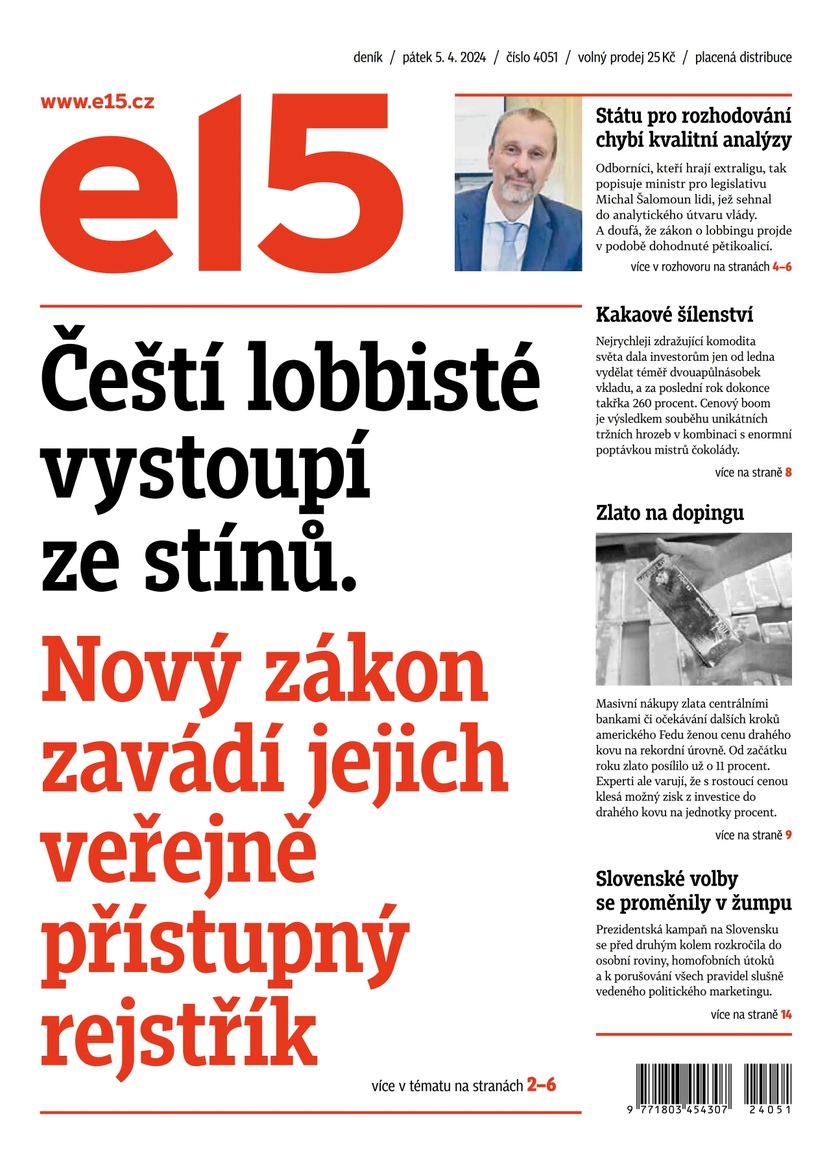 E-magazín e15 - 5.4.2024 - CZECH NEWS CENTER a. s.
