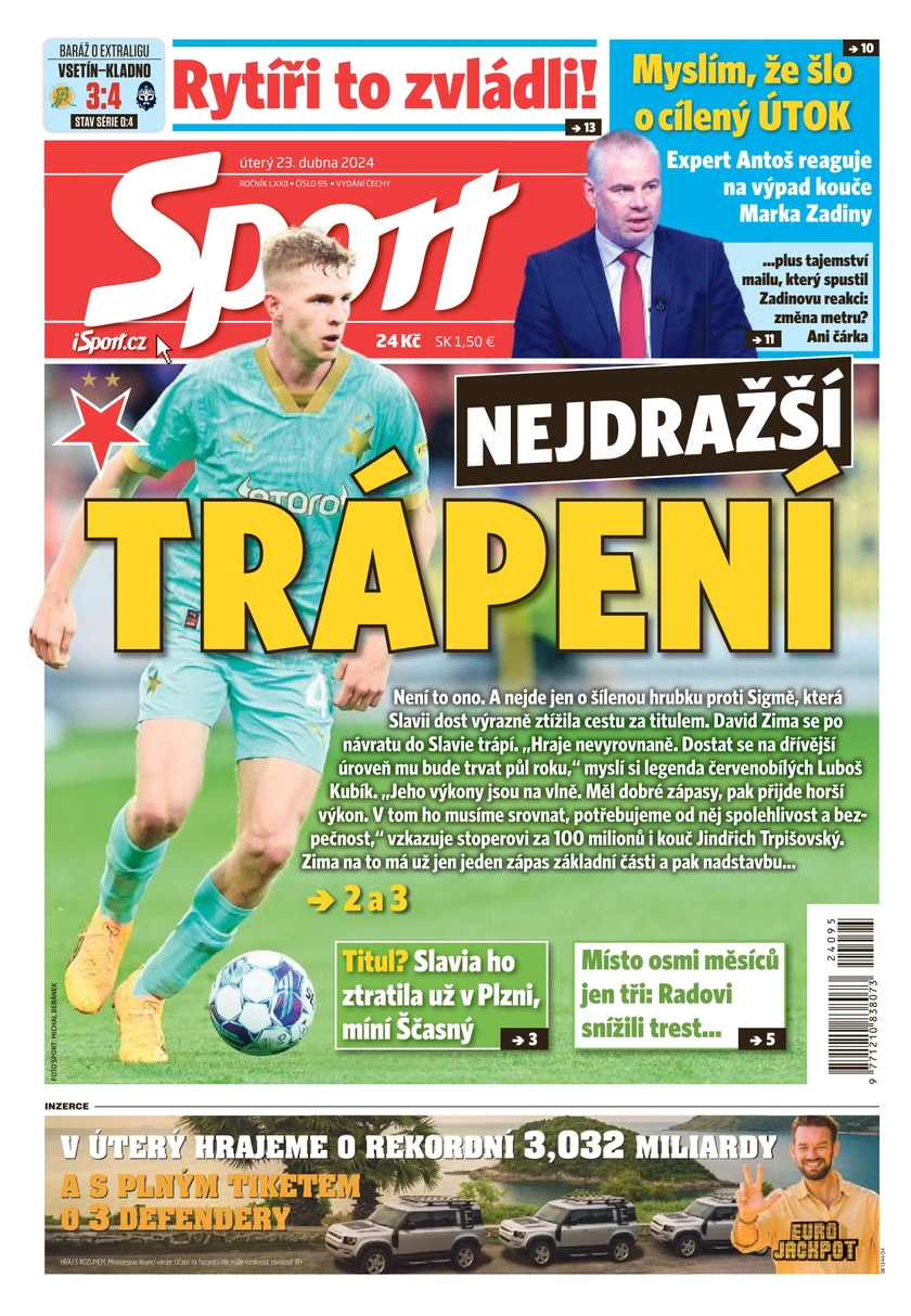 E-magazín Sport - 23.4.2024 - CZECH NEWS CENTER a. s.