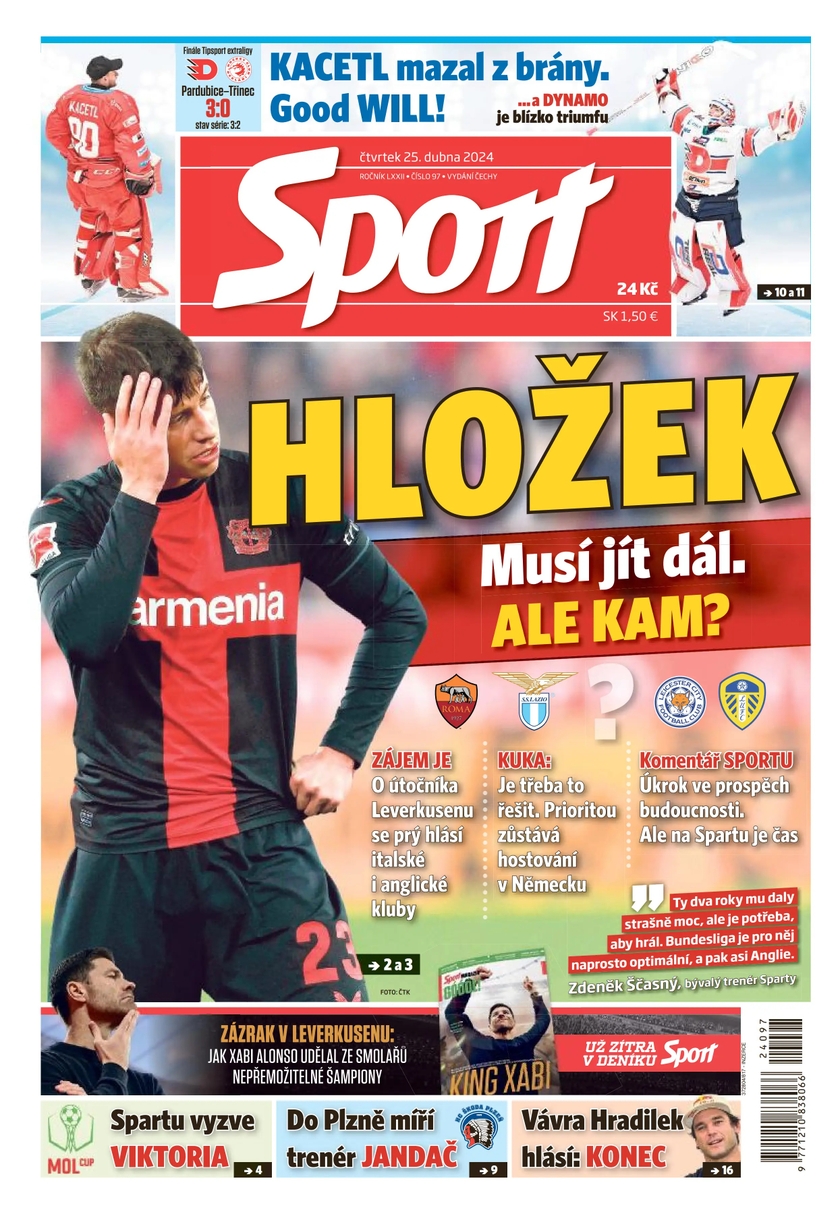 E-magazín Sport - 25.4.2024 - CZECH NEWS CENTER a. s.