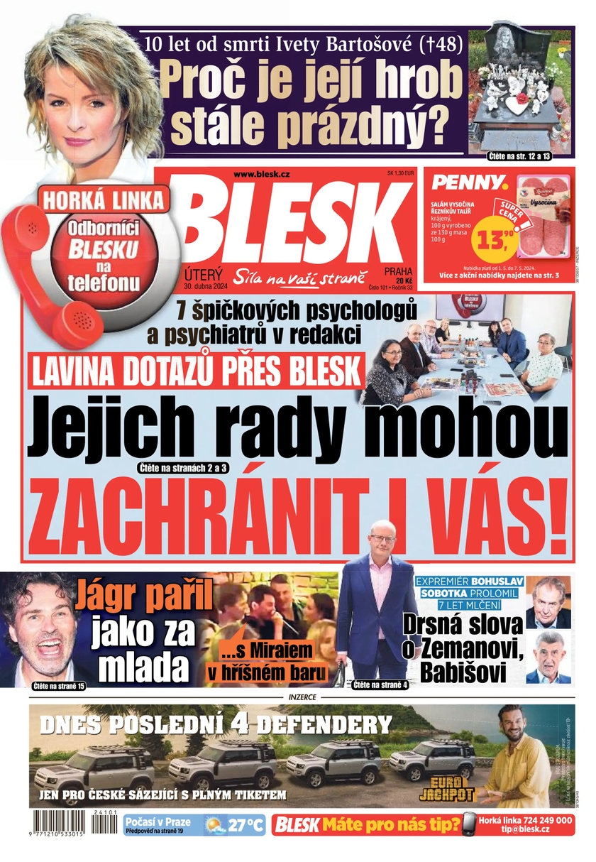 E-magazín BLESK - 30.4.2024 - CZECH NEWS CENTER a. s.