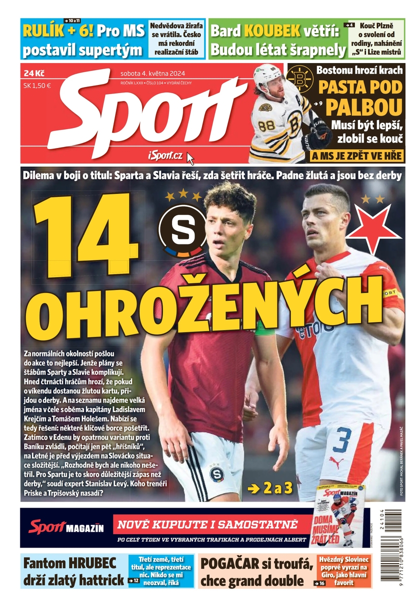 E-magazín Sport - 4.5.2024 - CZECH NEWS CENTER a. s.